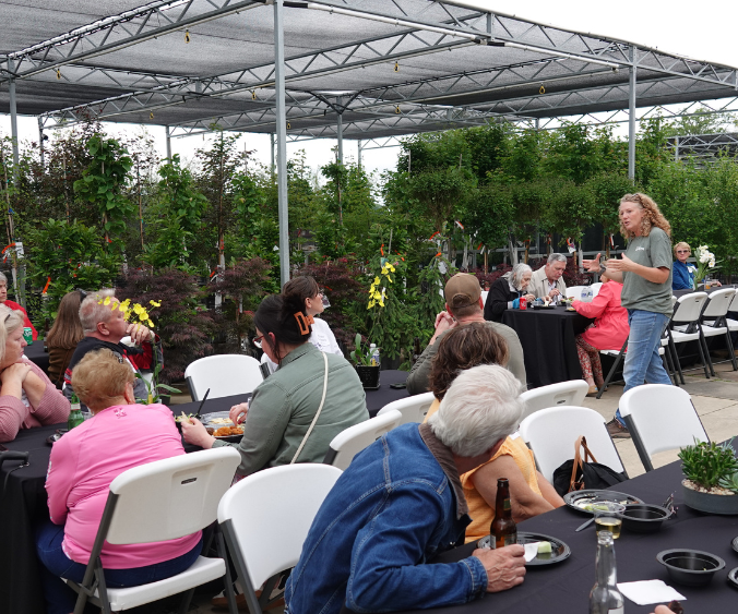 Wasson staff hosting an event for an organization in Muncie