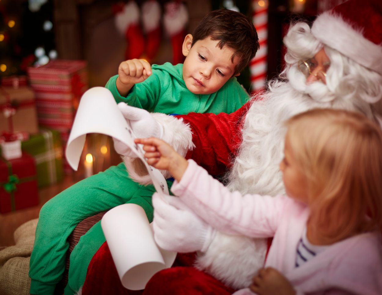 Santa visit and ornament crafts and activities