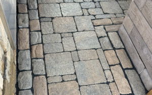 Cobblestone pavers used in a patio by Wasson