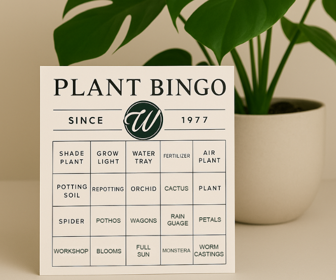 plant bingo at wasson during houseplant weekend
