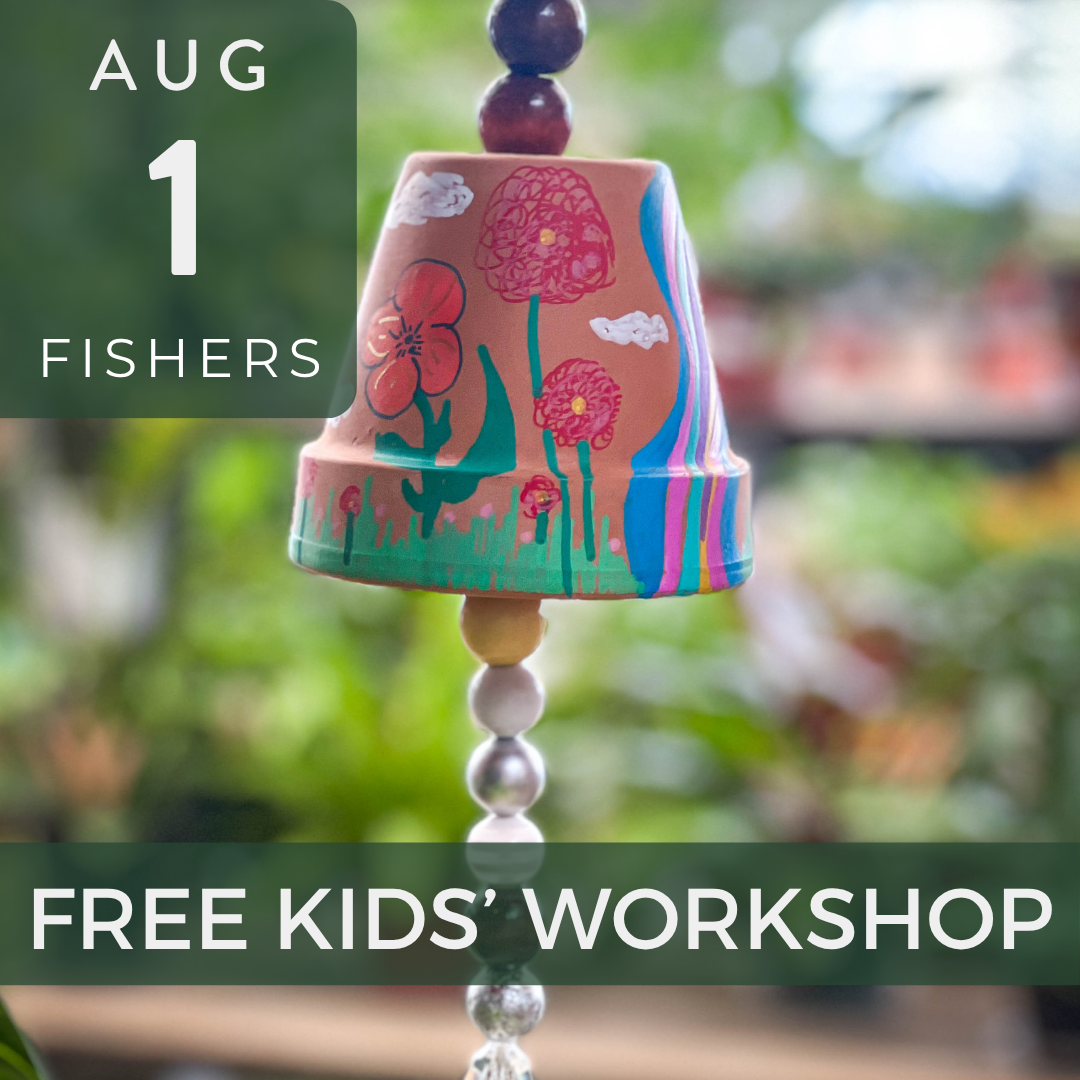 free kids' workshop flower pot windchime