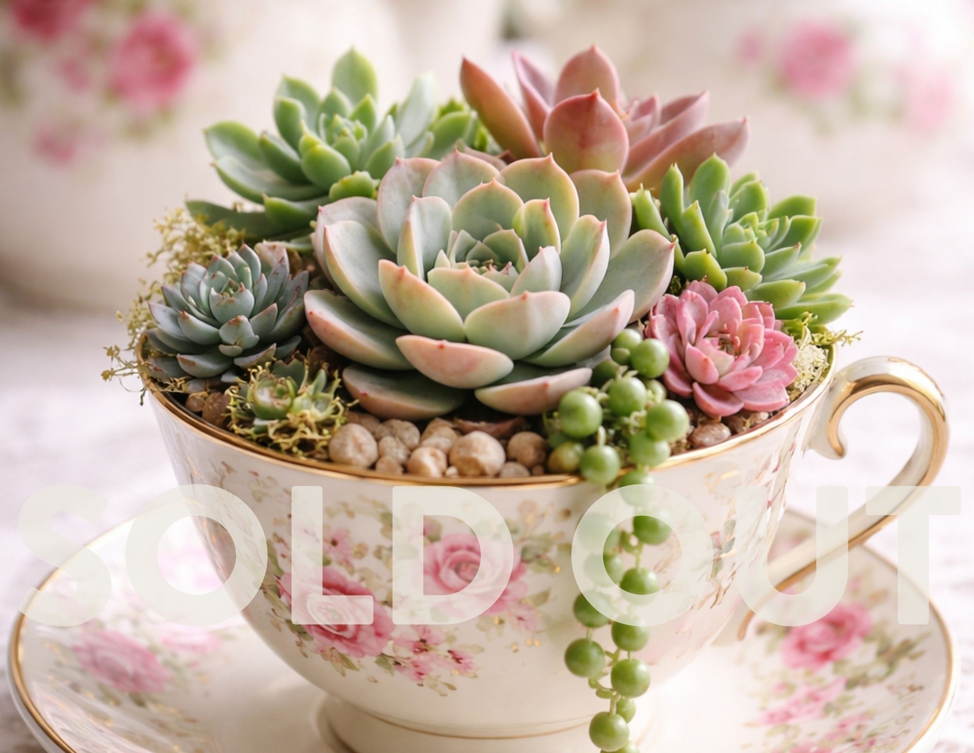 succulent tea cup workshop SOLD OUT