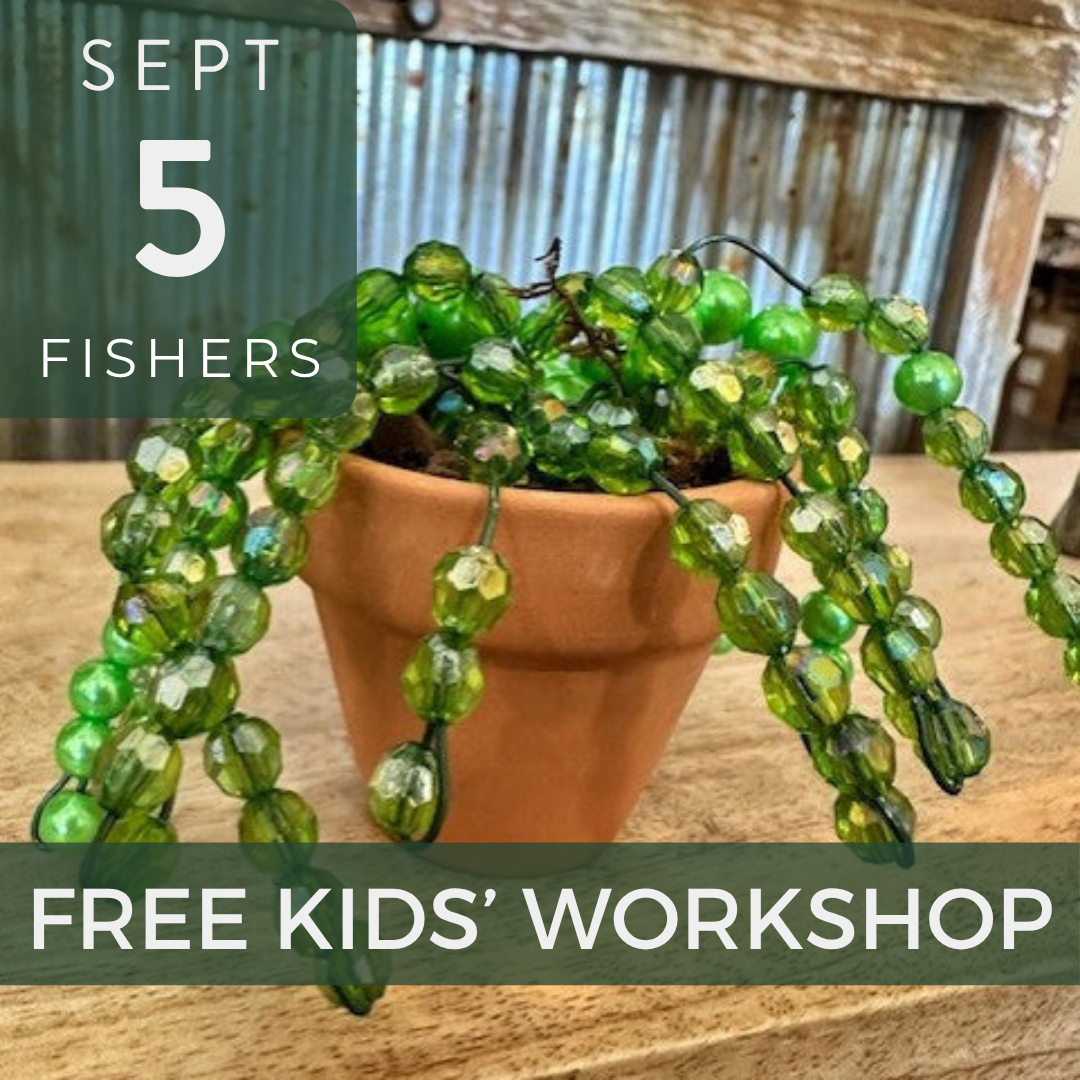 kids' free workshop beaded plant
