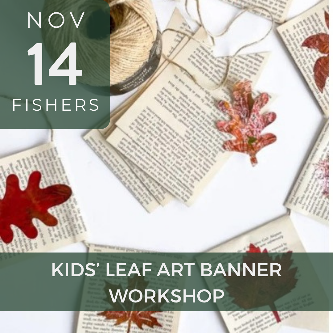 kids free leaf banner art workshop