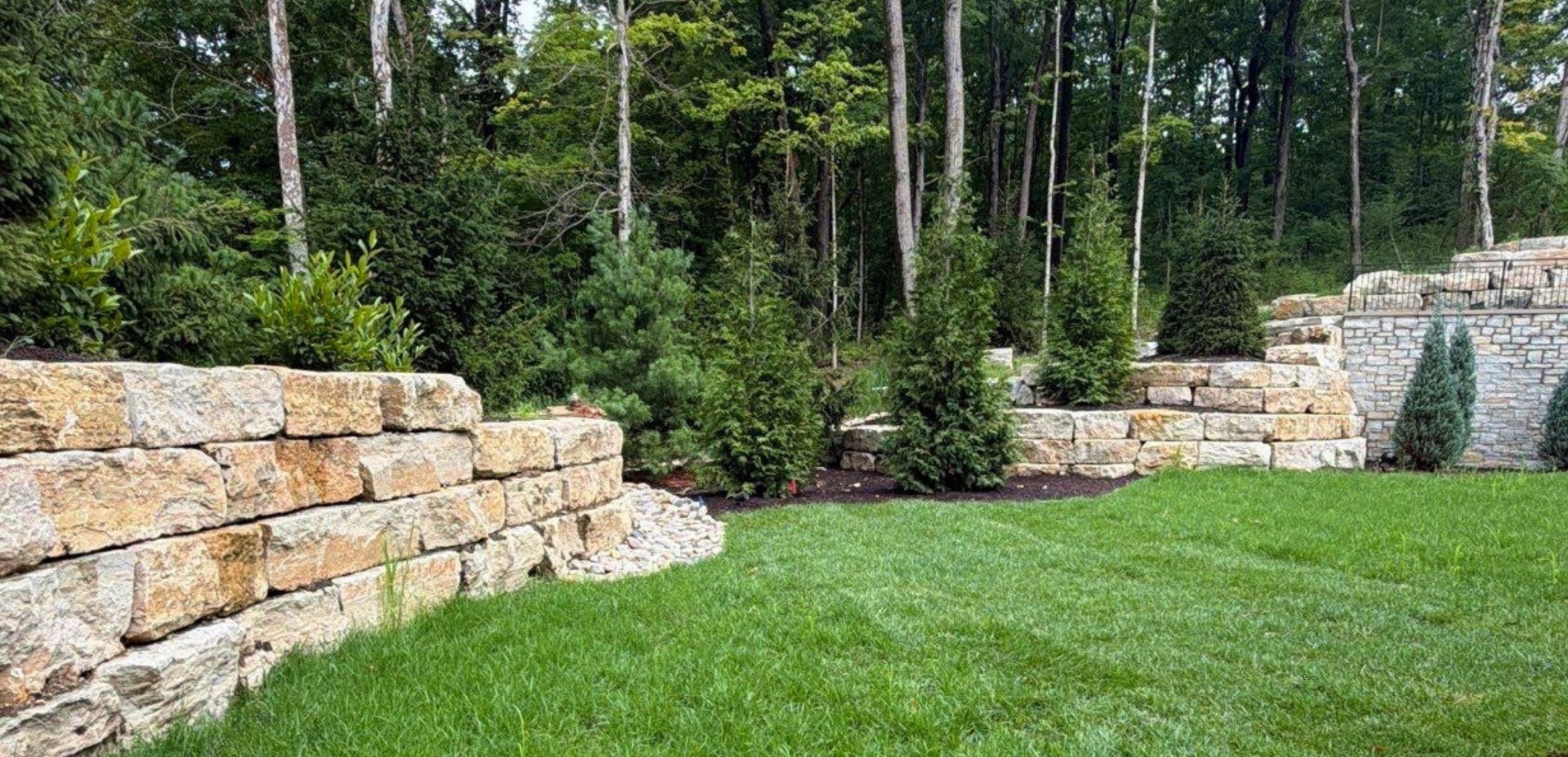 boulders in the landscape